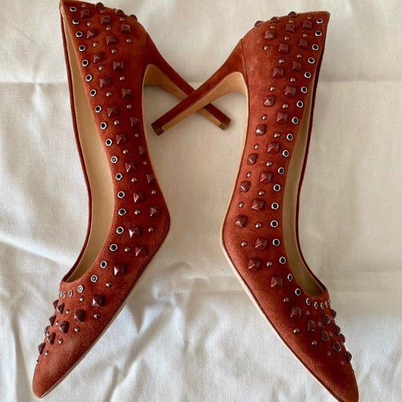 JCrew Collection Suede Studded Pumps - Picture 8 of 8